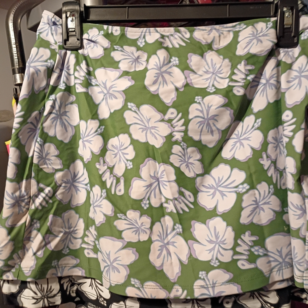 PINK Victoria's Secret Green Floral Swim Coverup